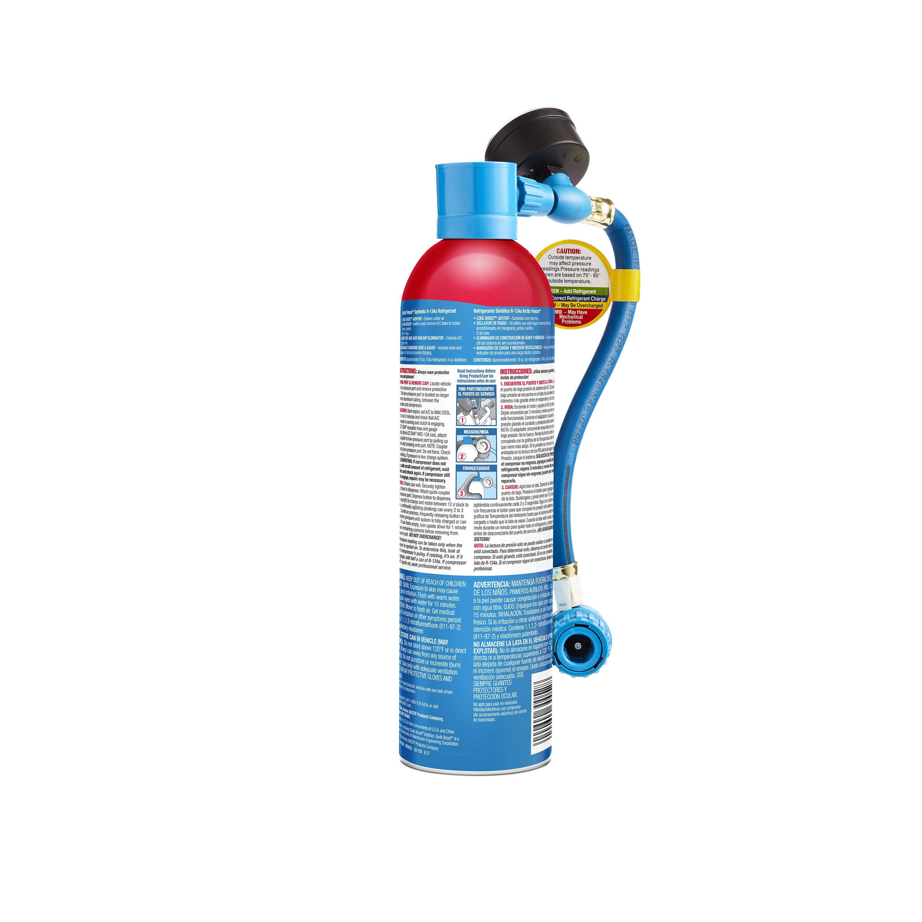 refrigerant support cans and hose R-12 Artic air, 12 cold air booster R12