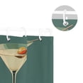 thumbnail image 5 of Yayeee Shower Curtain with Hooks 72"x72" Waterproof Fabric Bathroom Hanging Decor, Beige Martini, 5 of 5
