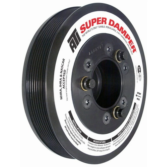 ATI Steel Harmonic Damper for Ford 7.3 Powerstroke 1999-2003 - 7.45 Inch External Balance, 3-Ring Design