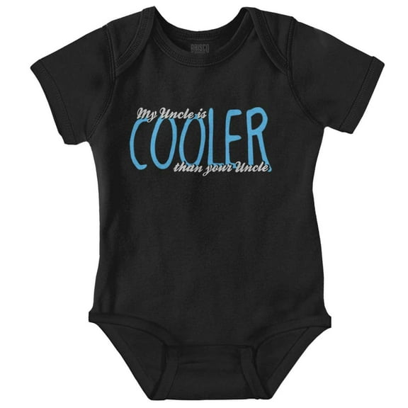 My Uncle is Cooler than Yours Cute Romper Boys or Girls Infant Baby Brisco Brands NB