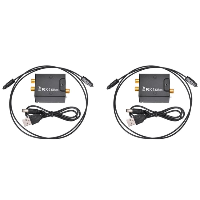 2X Convertidor de Audio Digital una AnalóGico SeñAl Coaxial Toslink de Fibra ÓPtica una R / L Decodificador de Audio SPDIF ATV Amplificador