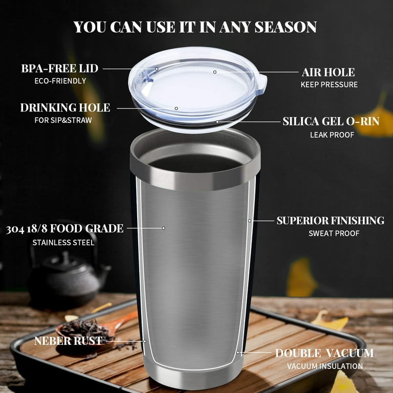 ALCOHOL TUMBLER 1-4- Includes One 20oz Metal Insulated Tumbler