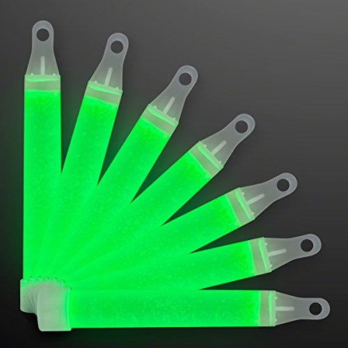FlashingBlinkyLights 4 green Mini glow Sticks (Set of 50)