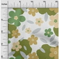 thumbnail image 2 of oneOone Cotton Flex Green Fabric Floral Craft Projects Decor Fabric Printed By The Yard 40 Inch Wide, 2 of 4
