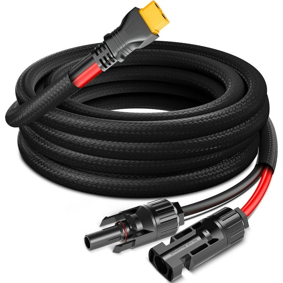 shiyou-12AWG-5ft Advanced Solar to XT60 Charging Cable,Redesign Solar Panel Connector to XT60i Adapter Extension Wire for EF ECOFLOW River Delta Portable Power Station RV Solar Panel Solar Generator