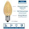 thumbnail image 2 of Novelty Lights Sun Warm White C7 LED Diamond Faceted Christmas Replacement Bulbs Dimmable 25 Pack, 2 of 6