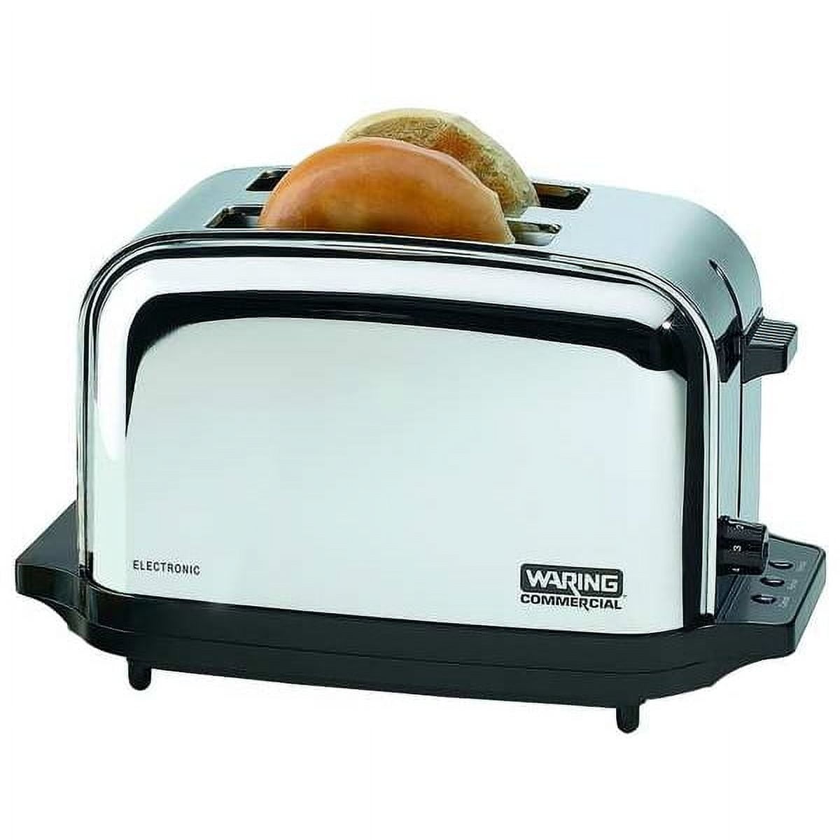 Waring Commercial 13-1/2" 2 Slot Stainless Steel Commercial Toaster WCT702