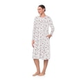 thumbnail image 4 of Aria Women’s Long Sleeve Stretch Velour 44" Sleepwear Nightgown, Sizes XS-5X, 4 of 7