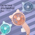 thumbnail image 5 of BrowQuartz Hand Pressure Fan Without Battery Cooling Cartoon Summer Mini Fans Small Manual Household Children Kids 3 Colors Blue, 5 of 6