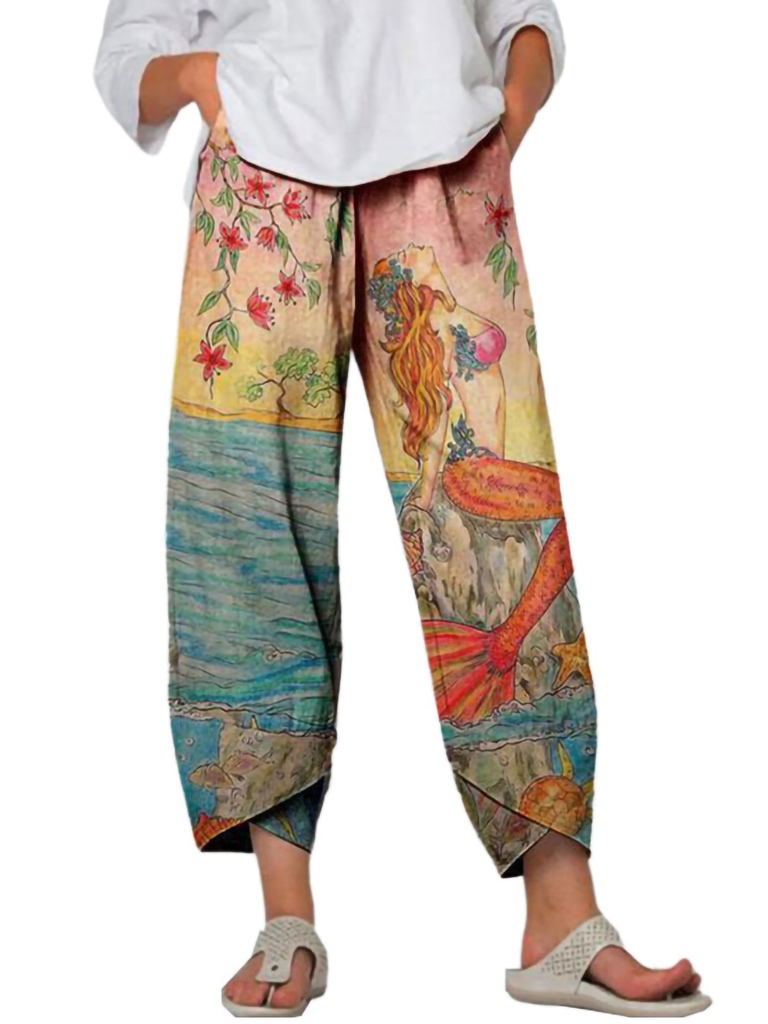 Women Ladies Baggy Trousers Harem Pants 