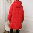 thumbnail image 3 of MANHUJI 2024 Warm Parka Jackets Winter Warm Thicken Long Outwear Pockets Coat Parka Jacket Xs-3Xl (Red,L), 3 of 6