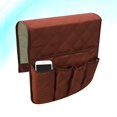thumbnail image 1 of ADDHAT 1Ud Bolsa De Almacenamiento De Fieltro Para Sofá Con Compartimentos Y Red Duradera Color Café, 1 of 8
