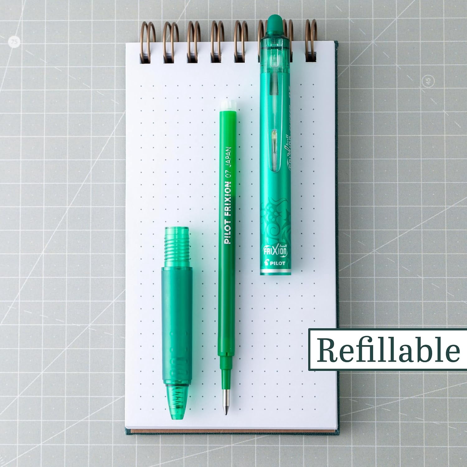 Pilot Pen Pilot Frixion Clicker Erasable Fine Point Pen, Green, Pack of 12
