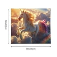 thumbnail image 3 of Pofeuu Rainbow Cloud White Horse Print Wall Tapestry Decoration Wall Hanging Tapestry 60 x 51 Inch, 3 of 6