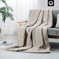 thumbnail image 3 of Cozy Tyme Davu Weighted Blanket - 15 Pound Quilted Cover 48"x 72" Taupe, 3 of 10