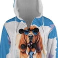 thumbnail image 4 of Happy Father's Day Best Bloodhound Cool Dad Ever All Over Print 3D Hooded Duffle Toggle Coat Dog Lover - 12007, 4 of 6