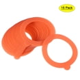 thumbnail image 1 of Juntas de frasco de silicona Uxcell 97mm OD 70mm ID 2mm Grosor Naranja 15 Paquete, 1 of 6