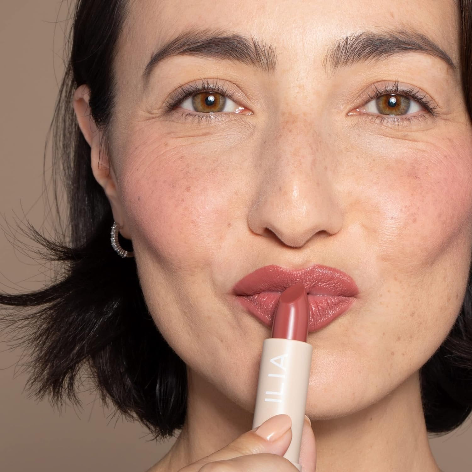 ILIA - Color Block Lipstick  Non-Toxic, Vegan, Cruelty-Free, Clean Makeup Marsala Neutral Brown With Cool Undertones