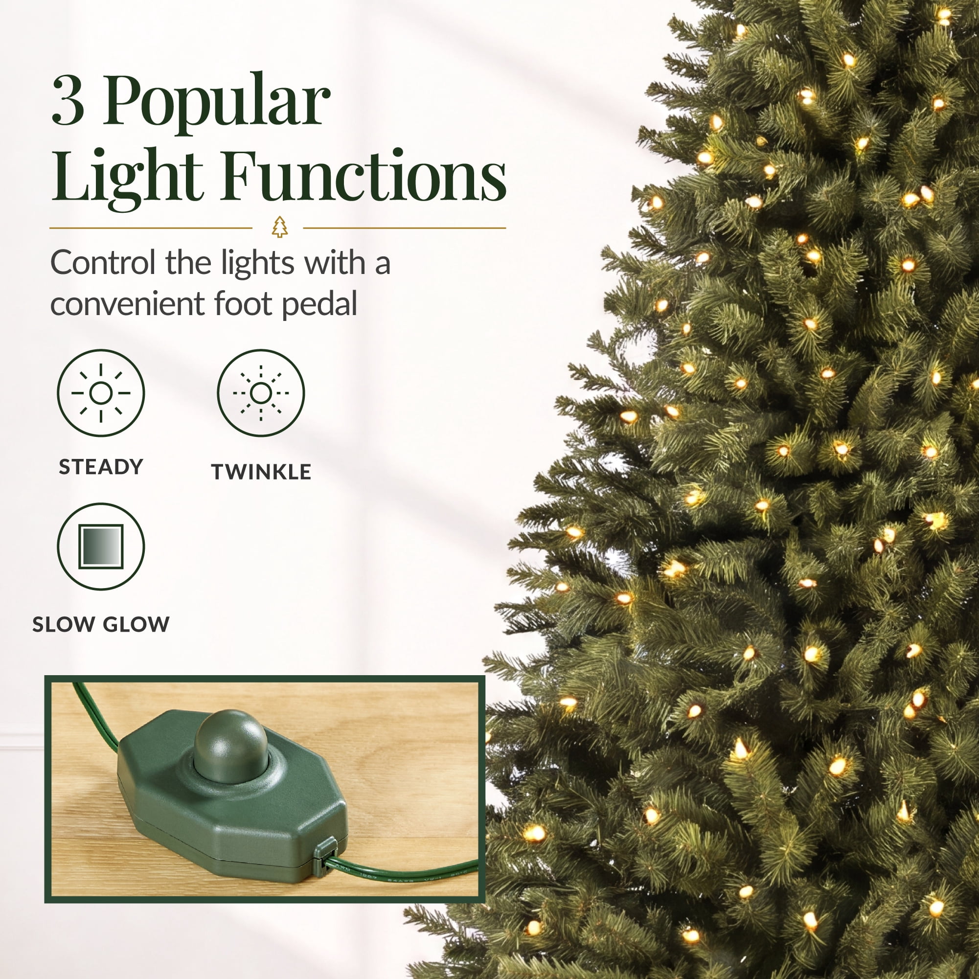 Best Choice Products 4.5ft Artificial Christmas Tree with Viral Twinkling Lights, Pre-Lit Spruce, 200 Lights