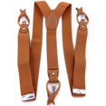 thumbnail image 1 of Leather Clip And Button Suspenders For Men, Y-Back Style For Formal Outfits, 1 of 8