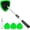 Green, variant on Windshield Cleaning Tool, Car Window Cleaner with 4 Reusable Microfiber Pads and Extendable Handle for Interior and Exterior Glass