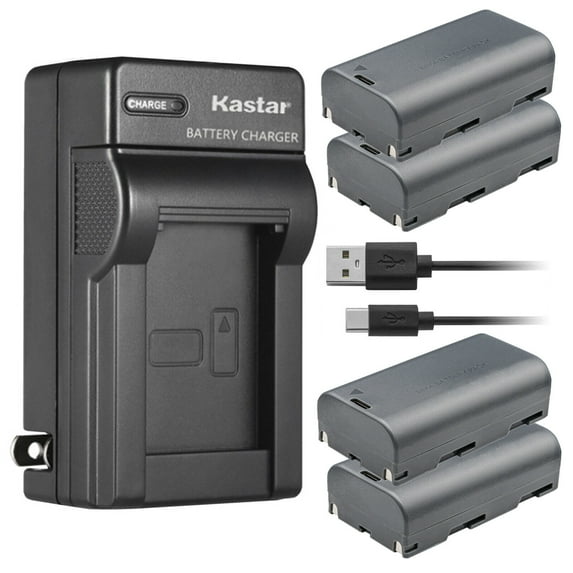 Kastar 4-Pack Battery and AC Wall Charger Replacement for WAABENN 4x360° 4D Green Cross Line Horizontal/Vertical Laser Line, Firecore 3 X 360 Green Laser Level, Laser Level Self Leveling 16 Lines