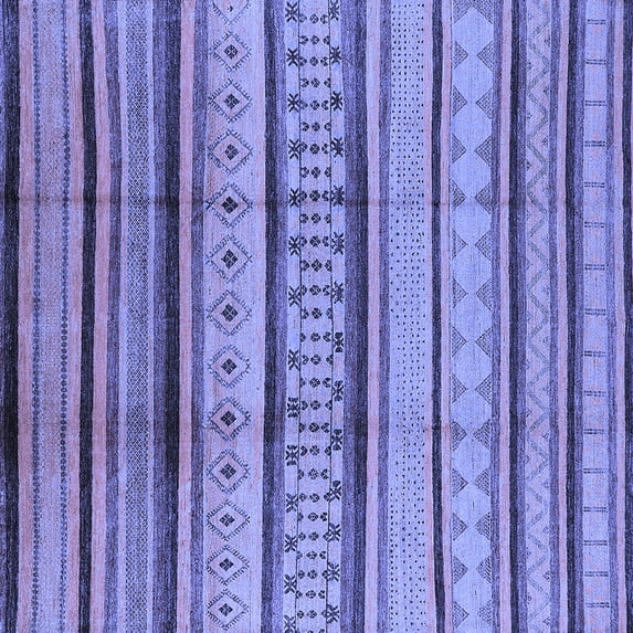 Ahgly Company Indoor Square Oriental Blue Industrial Area Rugs, 3' Square