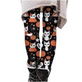 thumbnail image 4 of QATAINLAV Women's 2024 Halloween Costume, Leggings for Women High Waisted Sport Pant Novelty Graphic Printed Seamless Skinny Bottom Today Prime Sales Orange S, 4 of 7