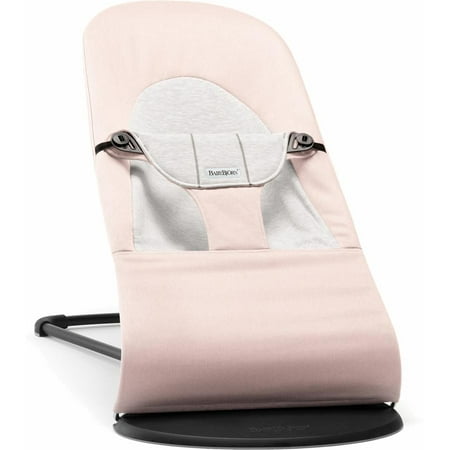 BabyBjorn Bouncer Balance Soft, Black frame, Cotton Jersey, Light Pink/Gray