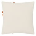 thumbnail image 5 of JWH 3D Handmade Decorative Cotton and Velvet Flower Pillow Covers in Square 18x18inch Orangered, 5 of 7