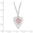 thumbnail image 2 of Sterling Silver & CZ Brilliant Embers Heart Necklace 18 Inch, 2 of 2