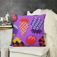 thumbnail image 2 of SHANXI  Purple Pink Pineapple Fruit Summer Artistic Abstract Tropical Fruit Pillow Covers Pillowcases Home Decor Bed Couch Sofa Office Living Room Cushion 12x12in, 2 of 5