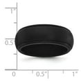 thumbnail image 2 of Silicone Black 8mm Ridged Edge Band Size 13 Ring for Women and Men, 2 of 2