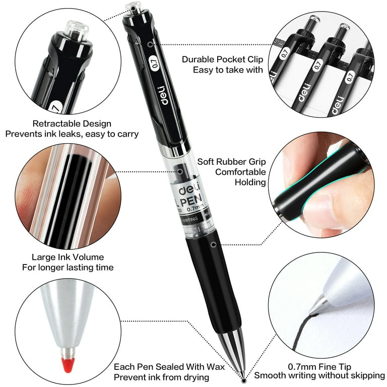 Deli 36-Piece Gel Pen Set with Refills, 0.7mm photo 4