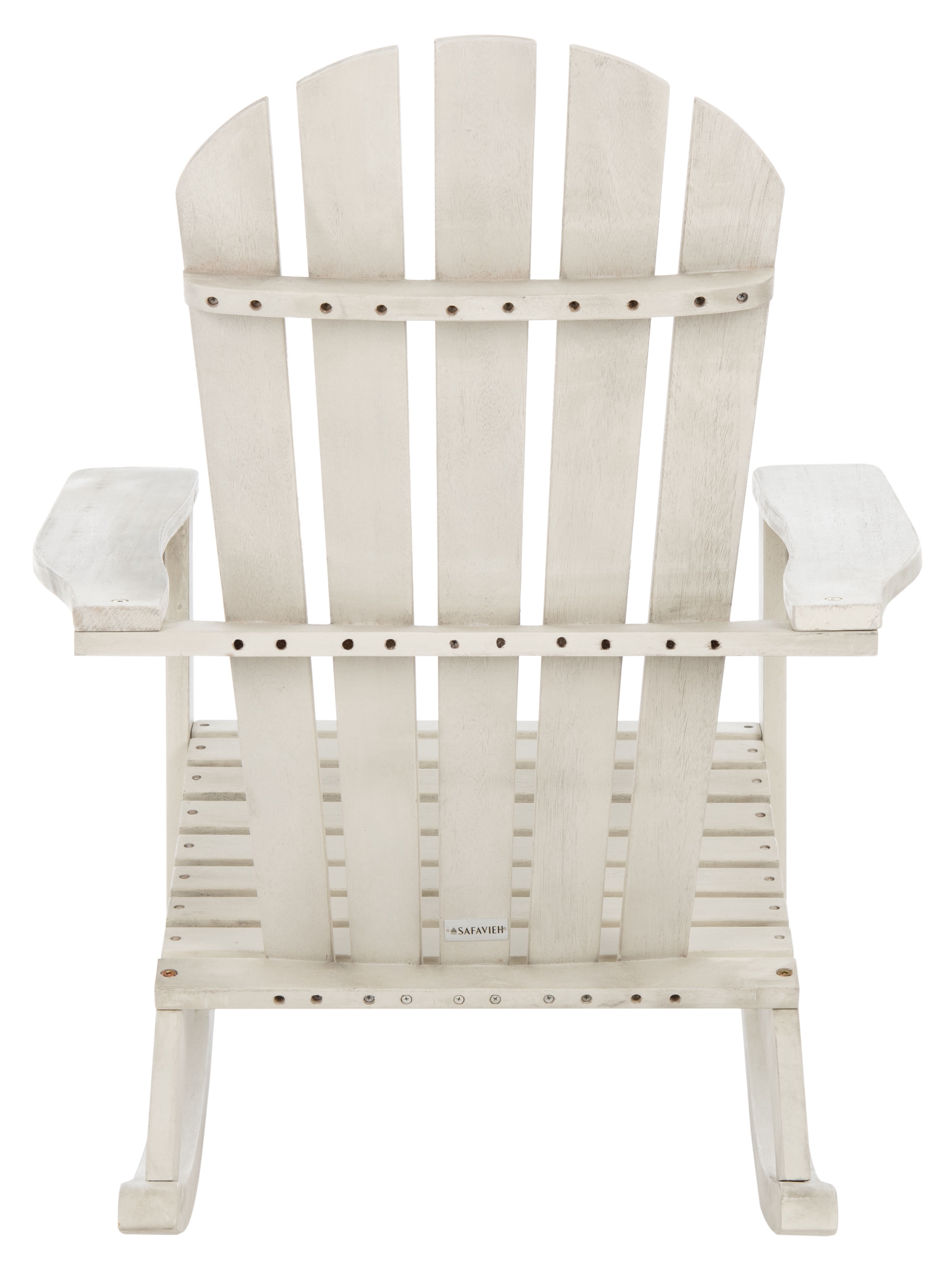 SAFAVIEH Outdoor Collection Brizio Adirondack Rocking Chair White