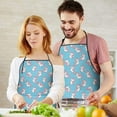 thumbnail image 5 of Blue Cartoon Unicorn Heart Pattern Apron-Garden Aprons for Women with Pockets-Cotton Linen Waterproof Kitchen Cooking Gardening Aprons Adjustable for Kitchen,Cooking,BBQ and Salon 33x27 Inch, 5 of 7