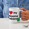 thumbnail image 4 of CafePress - I Heart My Awesome Husban - 15 oz Ceramic Large White Nolvety Mug, 4 of 6