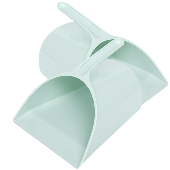 Raindrops  2 Pcs Practical Trash Shovel Dustpan for Kitchen and Brush Broom Baby Blue