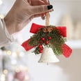 thumbnail image 5 of Qocolhg Christmas Bells Hanging Ornaments, Vintage Rustic Christmas Bells with Pine Needle Berry Bows, Xmas Tree Hanging Decorations Bells, Christmas Bells for Door Tree Decorations, 5 of 6