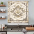 thumbnail image 5 of Beige Vintage Boho Sheer Curtains 72 Inches Long, Ethnic Tribal Geometric Abstract Light Filering Curtains, Breathable Simi Curtain Privacy Drapes for Living Room Bedroom Lightweight Window Treatment, 5 of 9