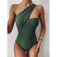 thumbnail image 1 of Women's Bathing Suits One Shoulder Cutout One Piece Swimsuit Swimwear, 1 of 4
