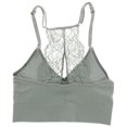 thumbnail image 4 of Marilyn Monroe Women's Lace Racerback Bralette 2 Pack - Army Green & Black - Small, 4 of 6