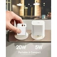 thumbnail image 5 of 20W USB C Fast Charger, 2-Pack Dual Port PD Power Adapter Wall Charger Block Compatible with iPhone 15/15 Pro/15 Pro Max/15 Plus/14/13/12/11, XS/X, iPad, Watch, Google Pixel, Samsung Galaxy & More, 5 of 6