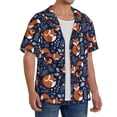 thumbnail image 4 of Haiem Cute Foxes Men's Casual Shirts Short Sleeve Button Down Shirts Fashion Textured Summer Beach Shirt-XX-Large, 4 of 7