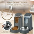 thumbnail image 5 of Automatic Cat Feeder and Water Dispenser with Stainless Steel Bowl Dog Gravity Food Feeder and Waterer for Small Medium Pets Puppy Kitten 1 Gallon x 2, 5 of 7