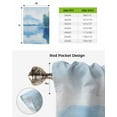thumbnail image 6 of Blue Ombre Tie Up Curtains for Kitchen Bathroom Bedroom Windows 45 Inch Length, Watercolor Landscape Abstract Rustic Balloon Drape Curtains Shade Rod Pocket Drapery Curtain Panel, 42"x45", 6 of 7