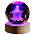 thumbnail image 2 of WHEANG Halloween Lighted In ，Halloween Carved With Luminous Glass Children's Small Night Light Ornament, 2 of 5