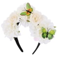 thumbnail image 4 of KAKOWELY Diadema de mariposa, diadema decorativa, diadema de flores simuladas para cosplay, decoración para el cabello, 4 of 4