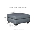 thumbnail image 4 of Signature Design by Ashley Darcy Oversized Accent Ottoman, Steel, 4 of 4