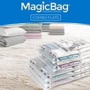 MagicBag Variety Pack Vacuum Storage Bags, 8 Pack Flat Compression Bags for Clothing & Bedding, Space Saving & Airtight